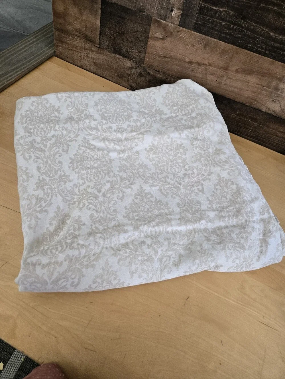 William Sonoma Home Queen Full Duvet Linen Cotton Blend Floral Pattern 96x87in